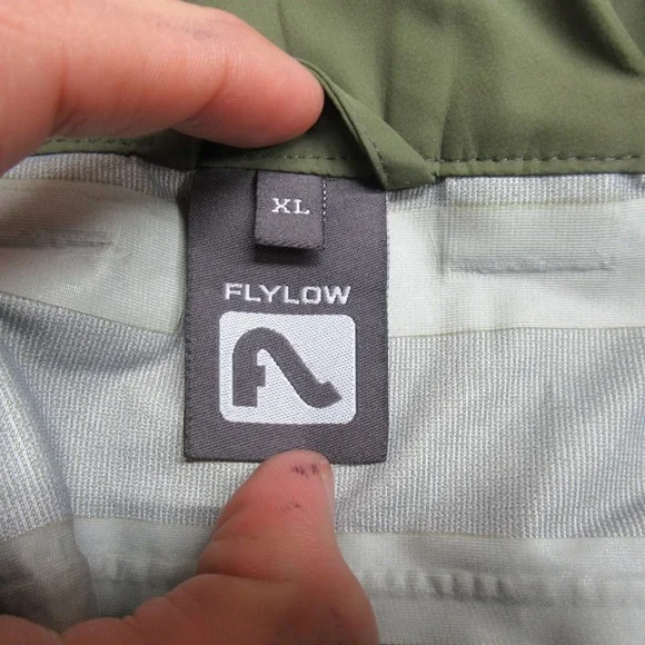 Flylow IQ Snow Pants Men Green XL NeoShell Waterproof Snowboard Ski Winter 34x33